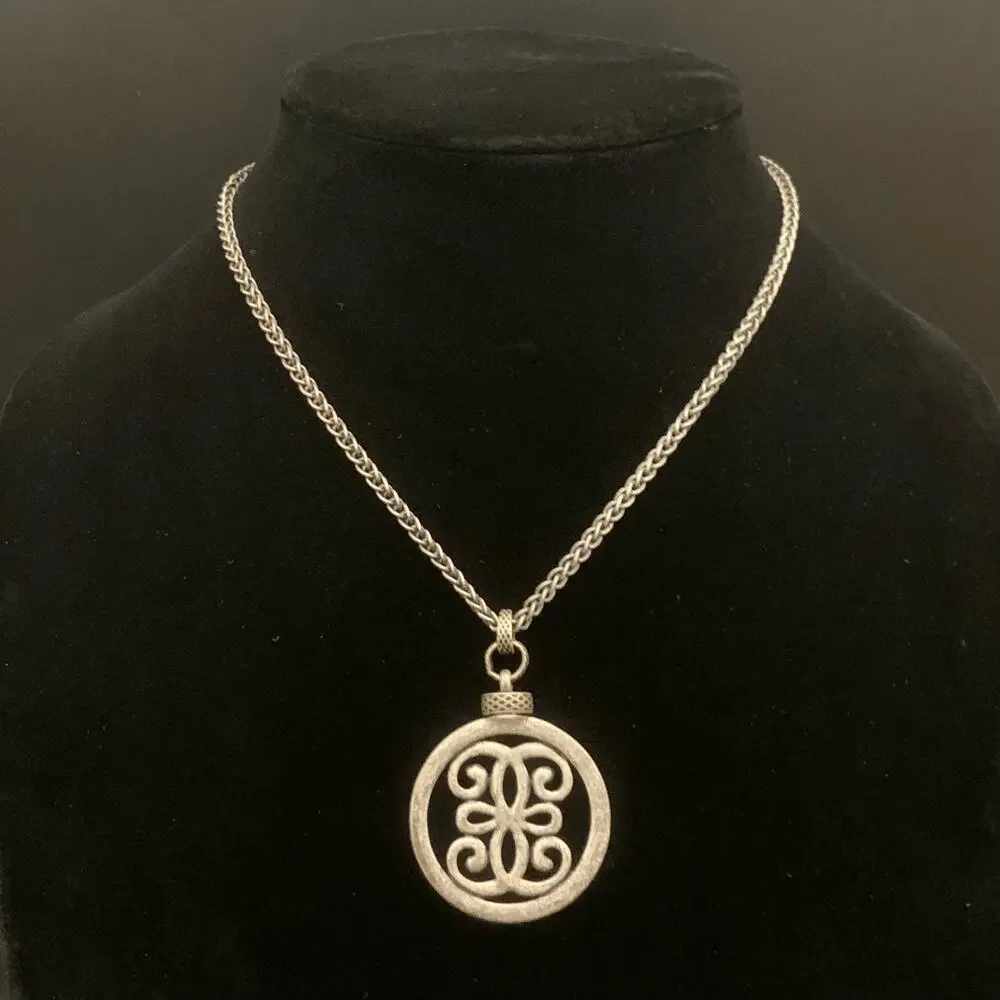 Vintage Medallion Foxtail Link Necklace